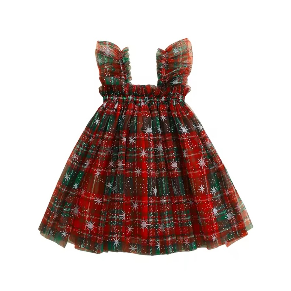 NWOT Plaid Tulle Dress